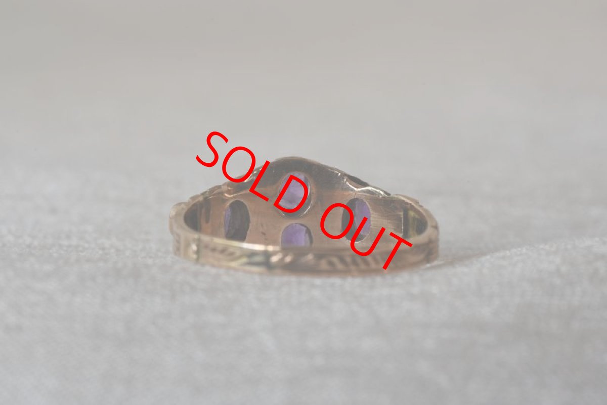 画像3: Sold 9ct.アメシスト パールリング (3)