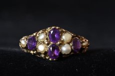 画像5: Sold 9ct.アメシスト パールリング (5)