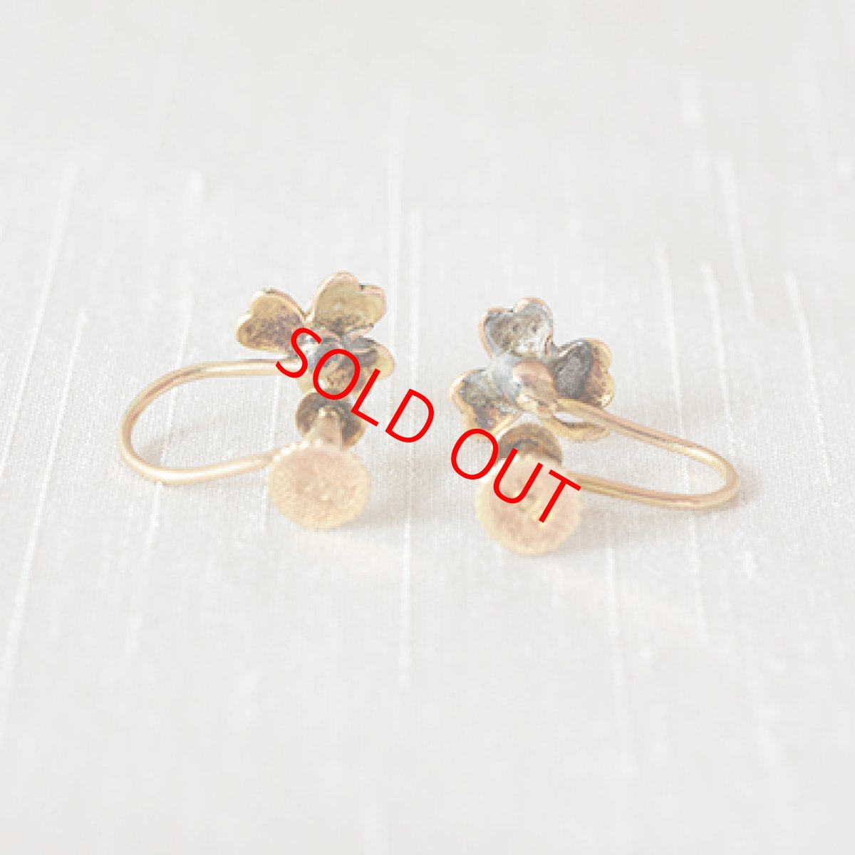 画像2: 9ct.ゴールド・パール・エナメルイヤリング (2)