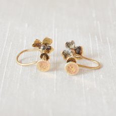 画像2: 9ct.ゴールド・パール・エナメルイヤリング (2)