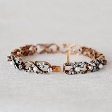 画像3: Sold 14ct・sv・ダイヤモンド・パールブレスレット (3)