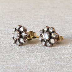 画像2: Sold 14ct・シルバー・ダイヤモンドイヤリング (2)