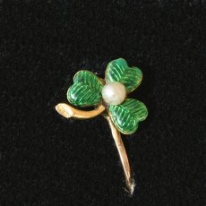 画像3: 9ct.ゴールド・パール・エナメルイヤリング (3)