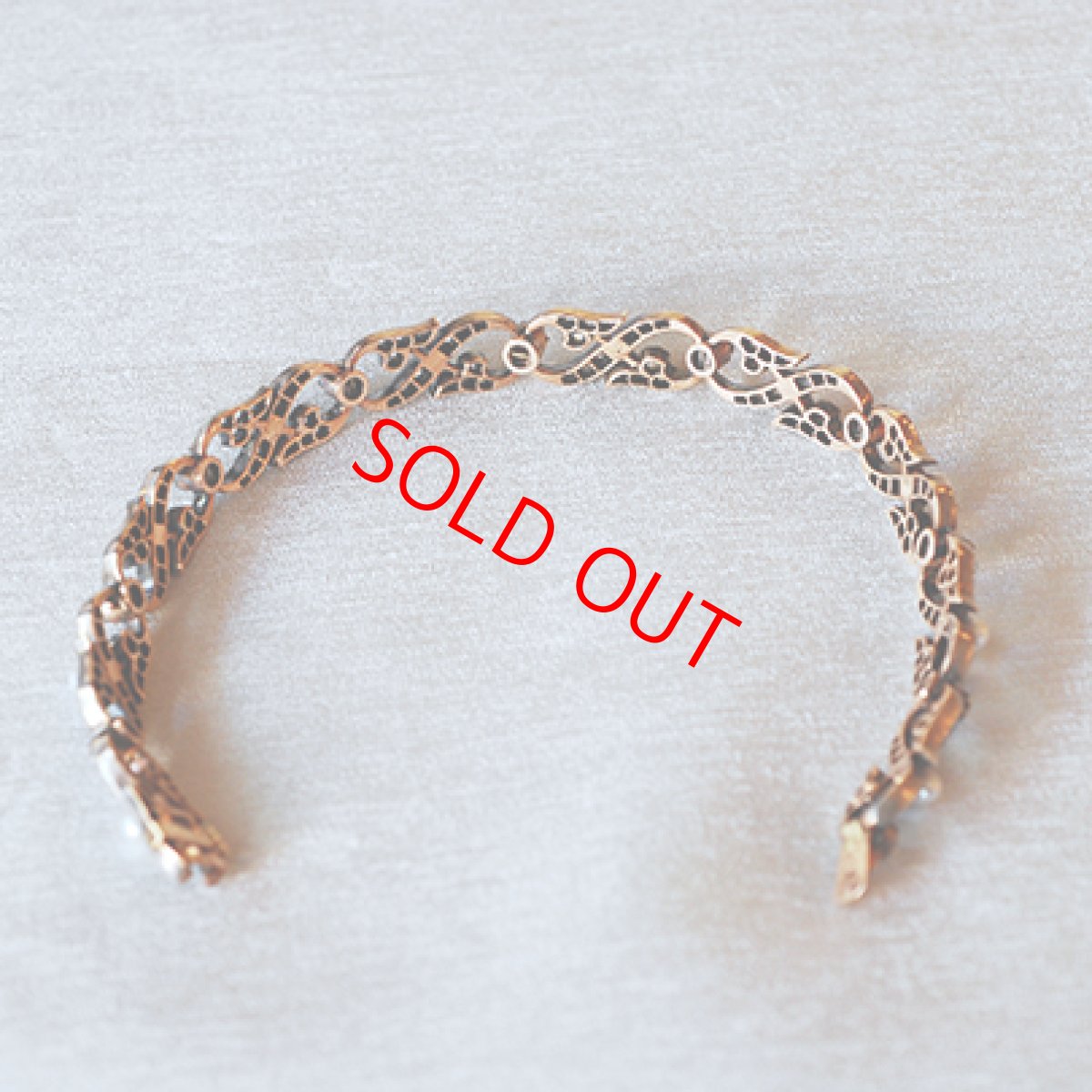 画像4: Sold 14ct・sv・ダイヤモンド・パールブレスレット (4)