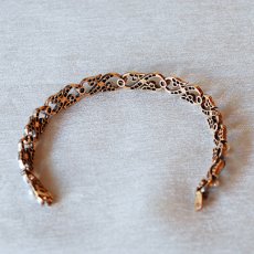 画像4: Sold 14ct・sv・ダイヤモンド・パールブレスレット (4)