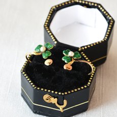 画像4: 9ct.ゴールド・パール・エナメルイヤリング (4)