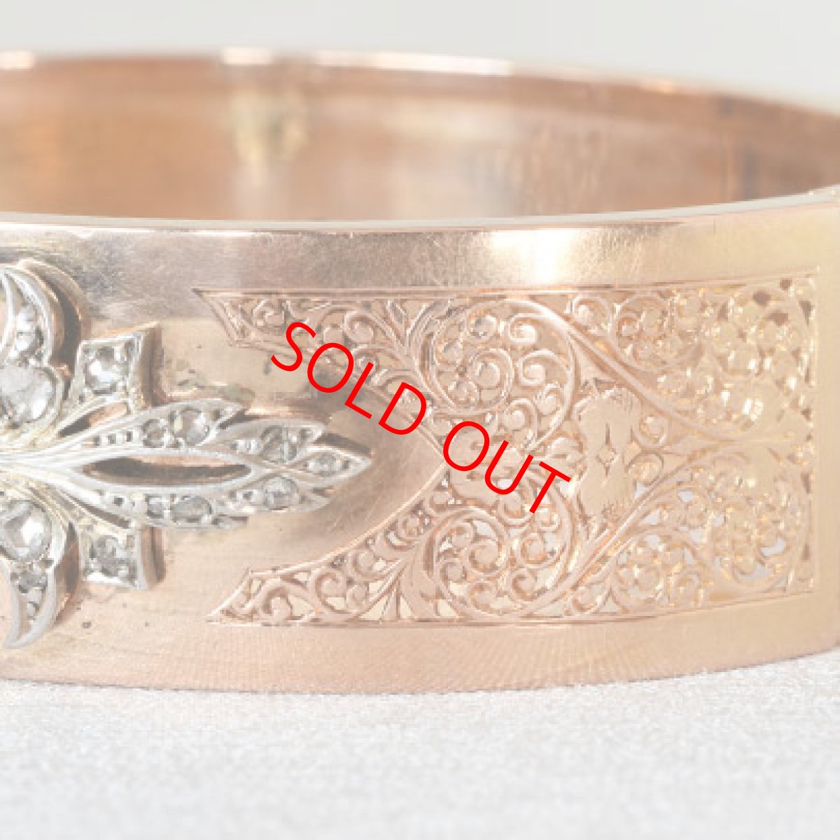 画像5: SOLD　18ct・パール・ダイヤモンドバングル (5)