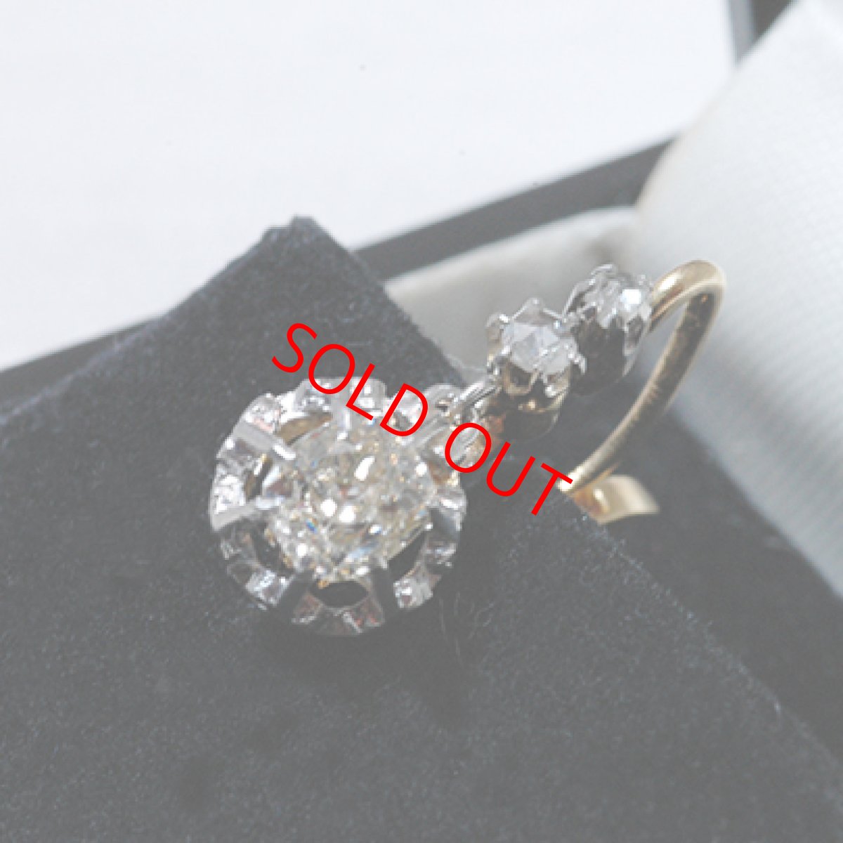 画像4: Sold ゴールド・ダイヤモンドイヤリング (4)