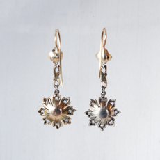 画像2: ゴールド・パール・ダイヤモンドイヤリング (2)