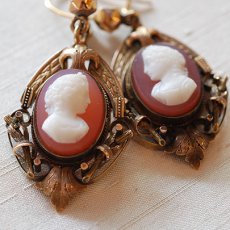 画像3: ゴールド・カメオイヤリング (3)