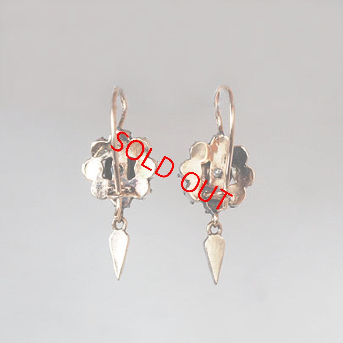 画像2: ゴールド・シルバー・ダイヤモンドイヤリング (2)