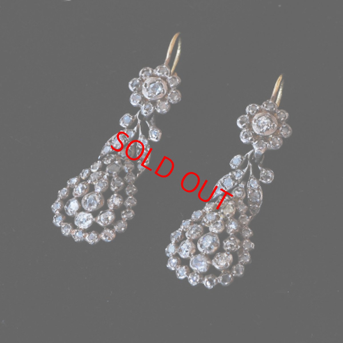 画像5: Sold ゴールド・シルバー・ダイヤモンド・イヤリング (5)