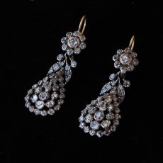 画像5: Sold ゴールド・シルバー・ダイヤモンド・イヤリング (5)