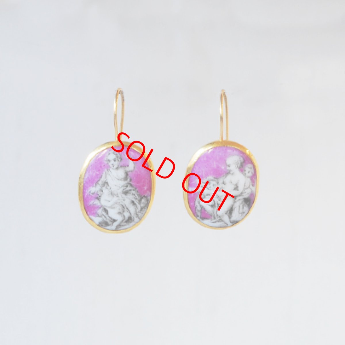 画像3: Gold,ポーセレン イヤリング (3)