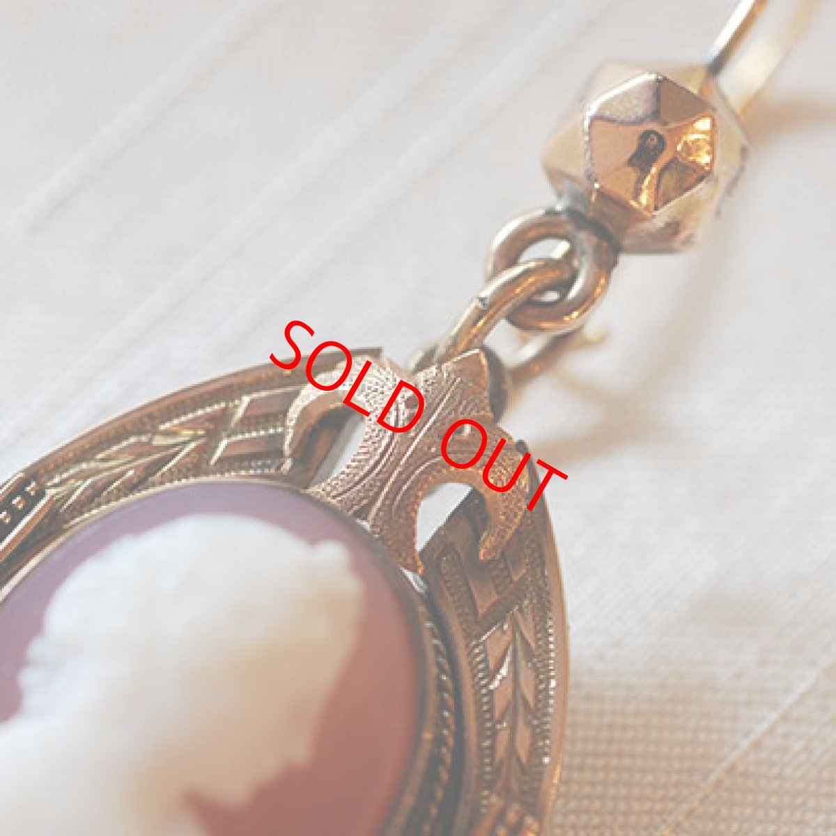 画像5: ゴールド・カメオイヤリング (5)