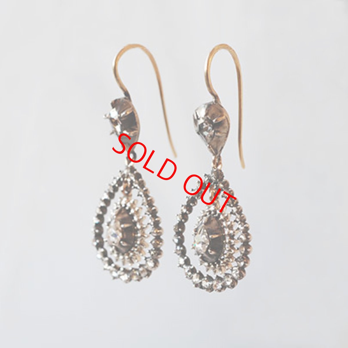 画像2: ゴールド・シルバー・ダイヤモンドイヤリング (2)