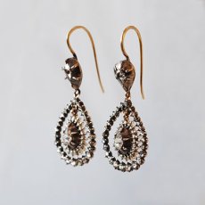 画像2: ゴールド・シルバー・ダイヤモンドイヤリング (2)