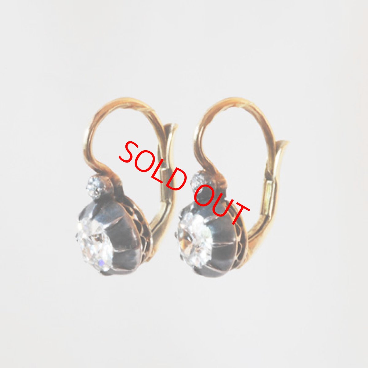 画像2: シルバー・ゴールド・ダイヤモンドイヤリング (2)