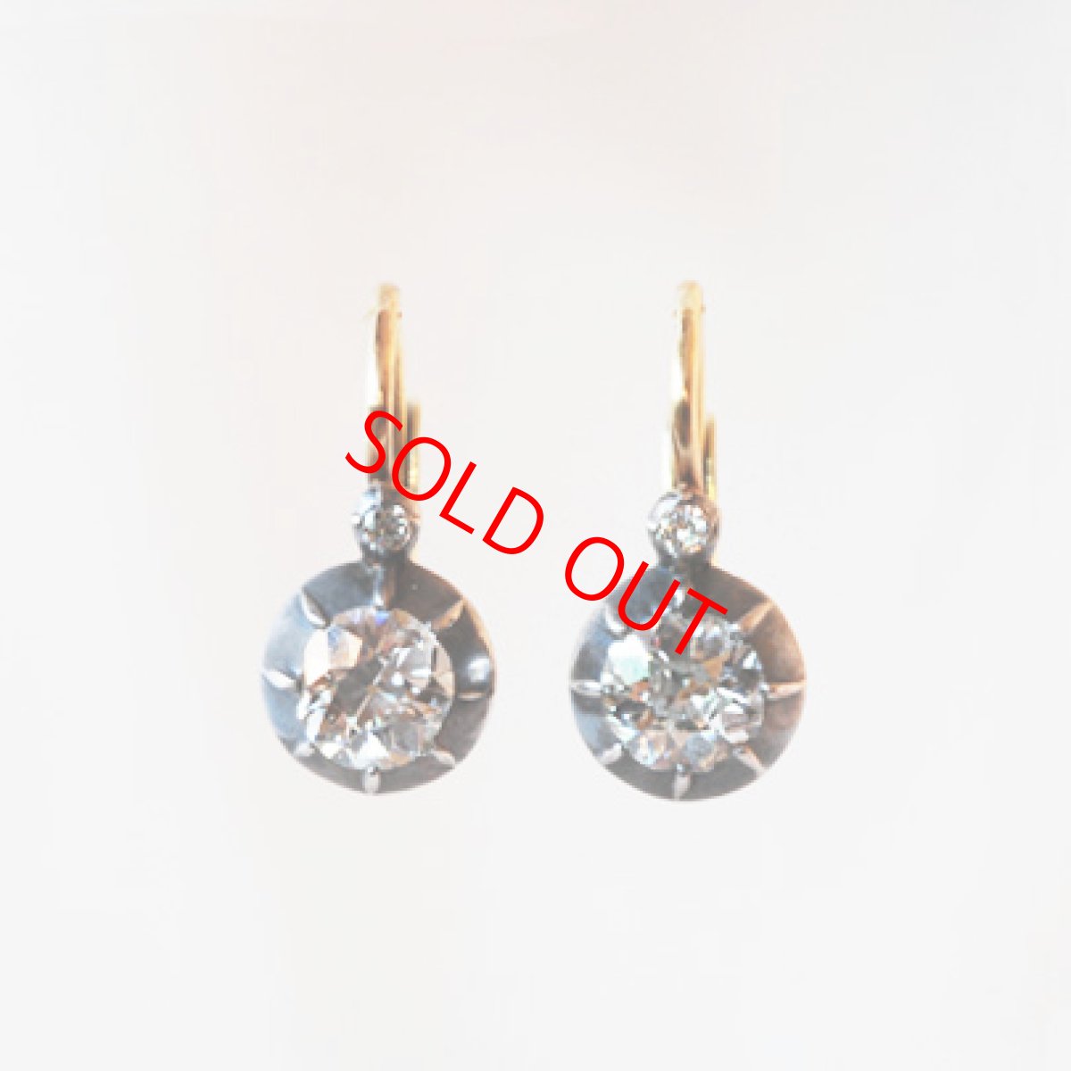 画像1: シルバー・ゴールド・ダイヤモンドイヤリング (1)