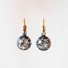 画像1: シルバー・ゴールド・ダイヤモンドイヤリング (1)