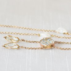 画像3: Sold ゴールド・パール・アクアマリンネックレス (3)