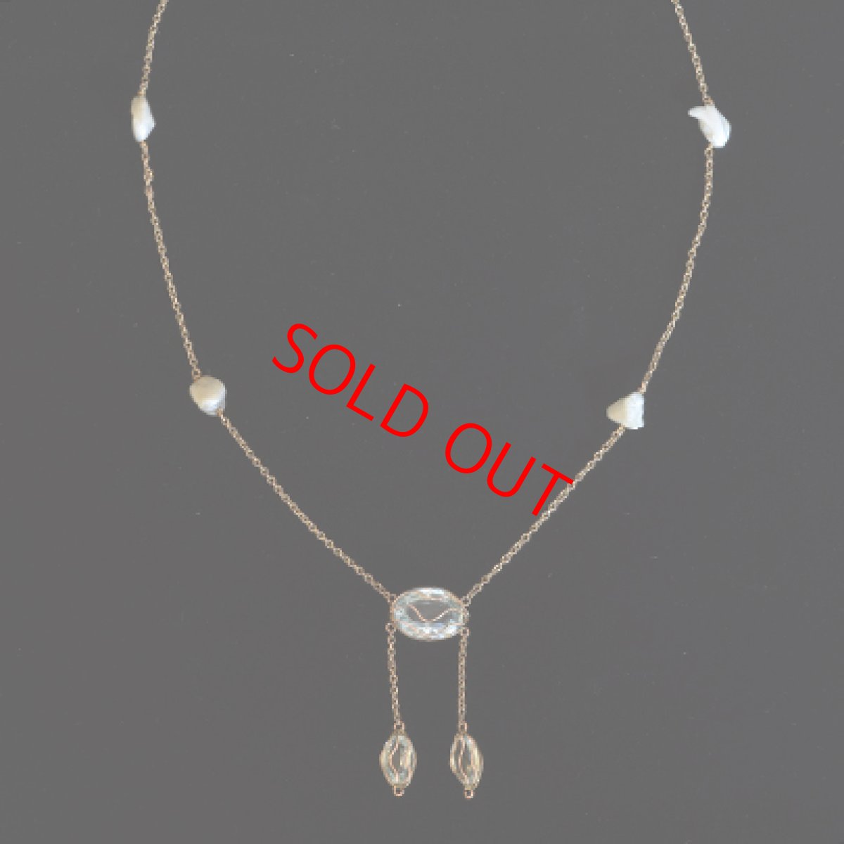 画像4: Sold ゴールド・パール・アクアマリンネックレス (4)