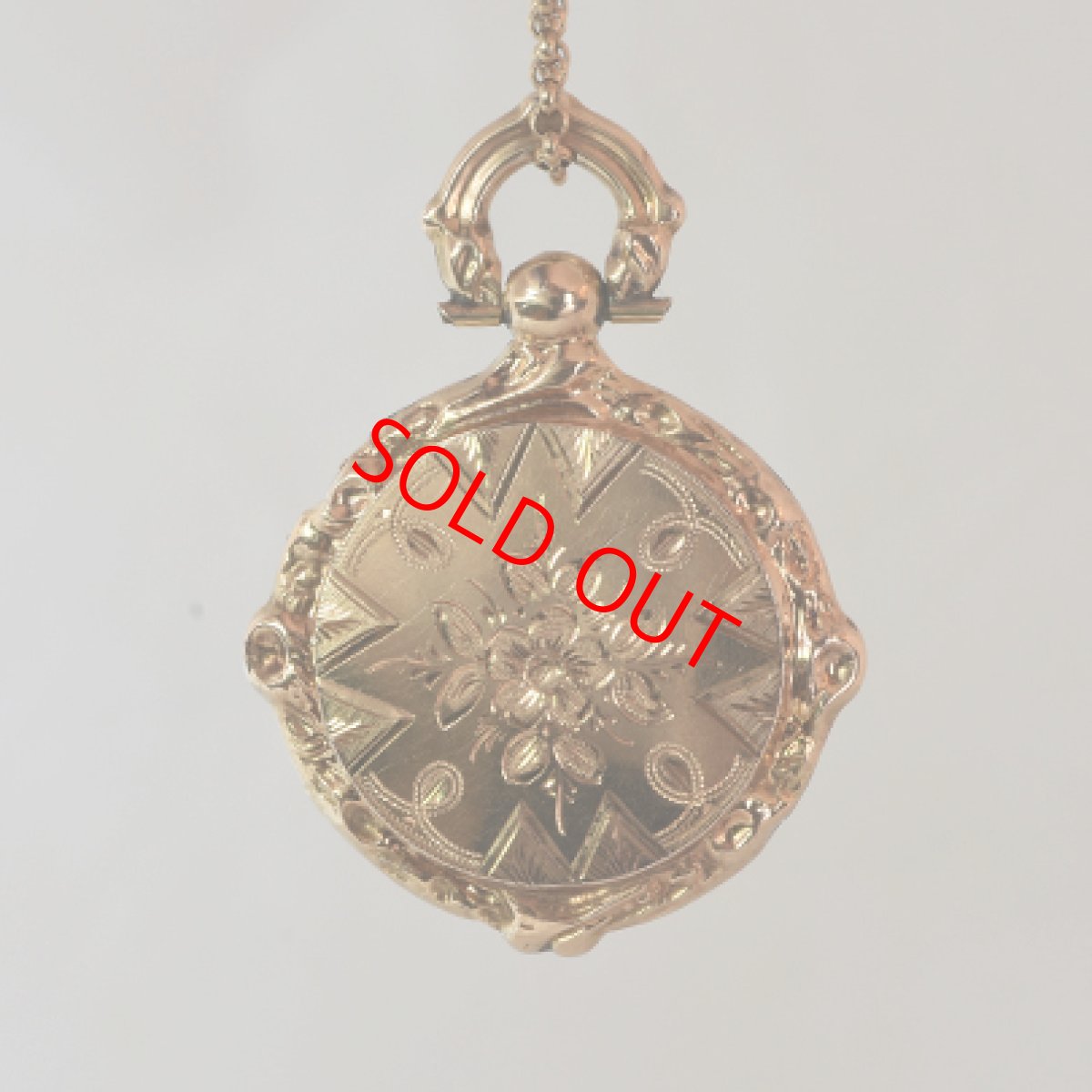 画像1: sold 14ct.ゴールド・メタル・ロケットペンダント (1)