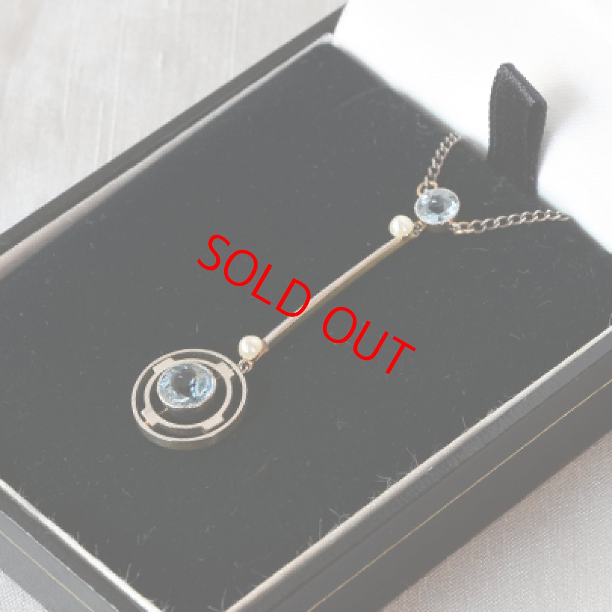 画像5: ゴールド・（プラチナ）アクアマリン ナチュラルパールペンダント (5)