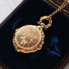 画像5: sold 14ct.ゴールド・メタル・ロケットペンダント (5)