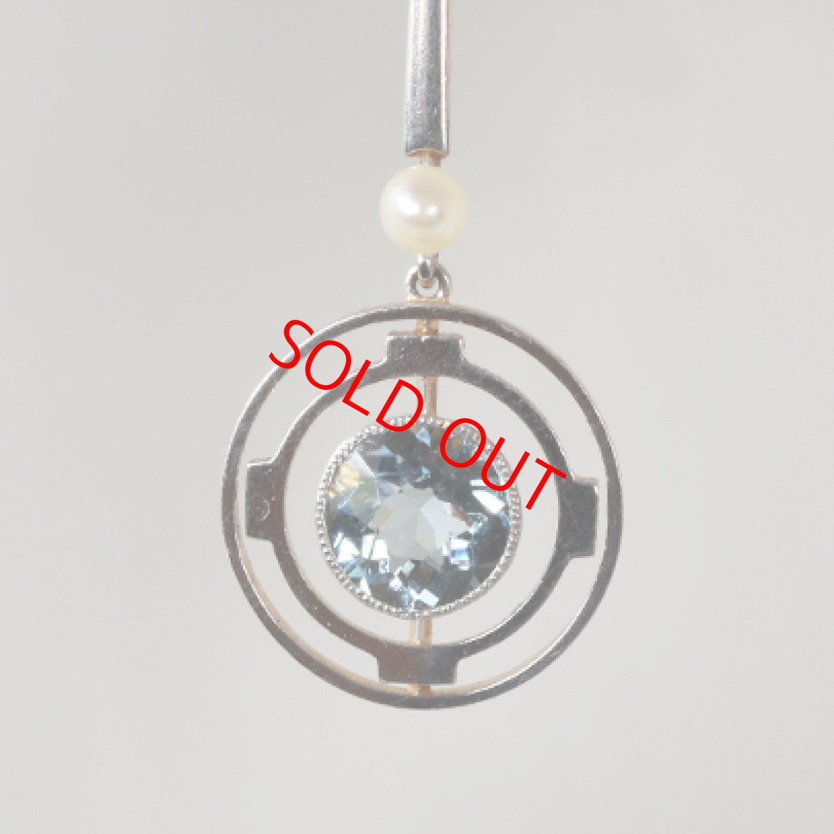 画像4: ゴールド・（プラチナ）アクアマリン ナチュラルパールペンダント (4)