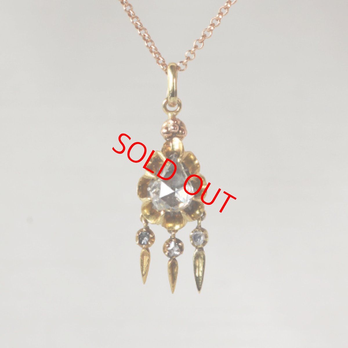 画像1: Sold 18ct.ダイヤモンド ペンダント (1)
