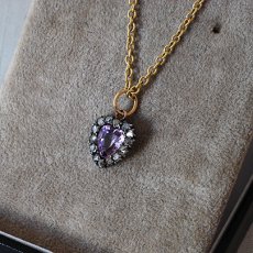 画像4: Sold ゴールド・シルバー・アメシスト・ダイヤモンドペンダント (4)