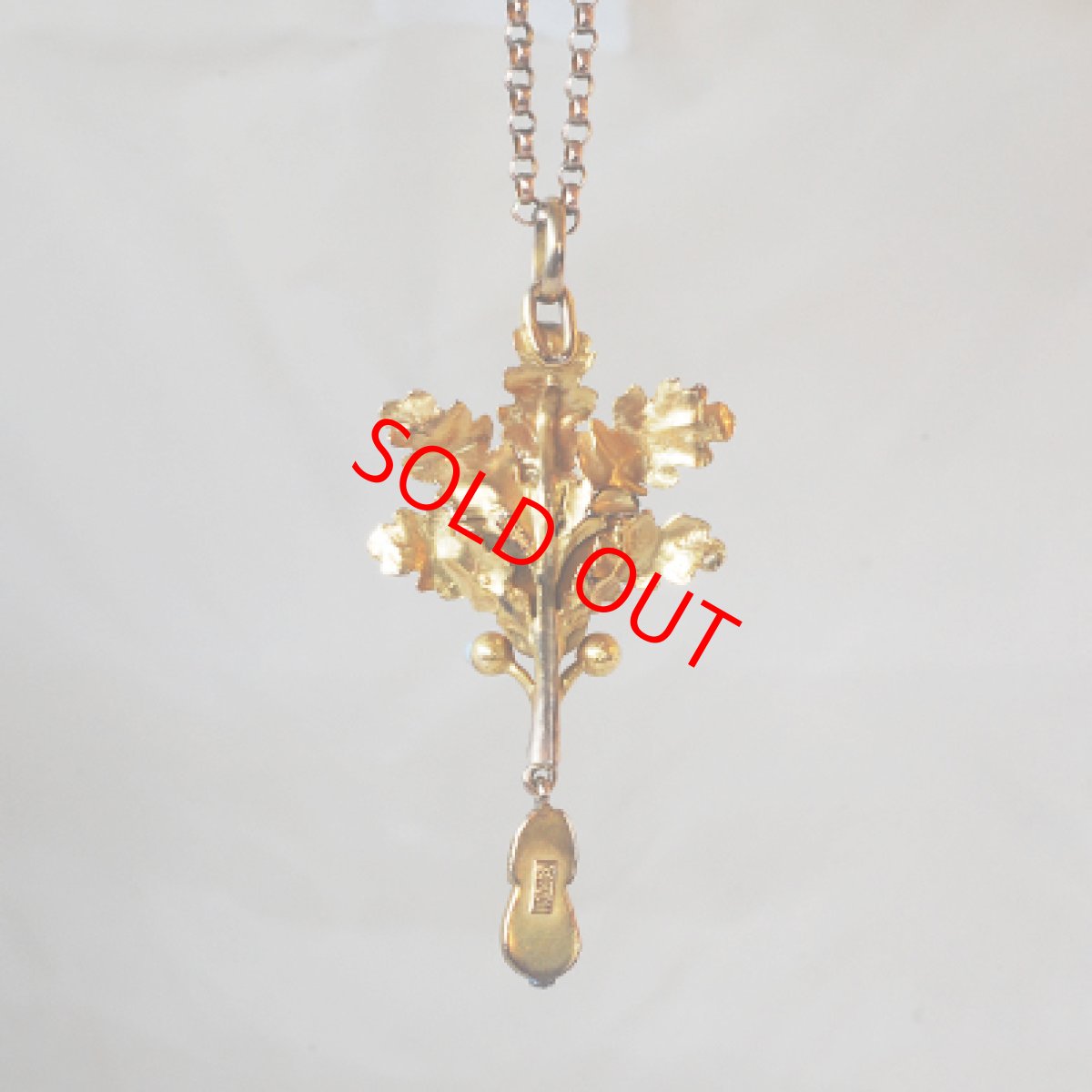 画像2: Sold ゴールド・ガーネットペンダント (2)