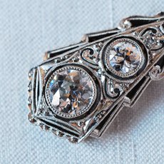 画像4: 14ct・プラチナ・ダイヤモンドペンダント (4)