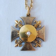 画像1: 9ct,パールペンダント (1)