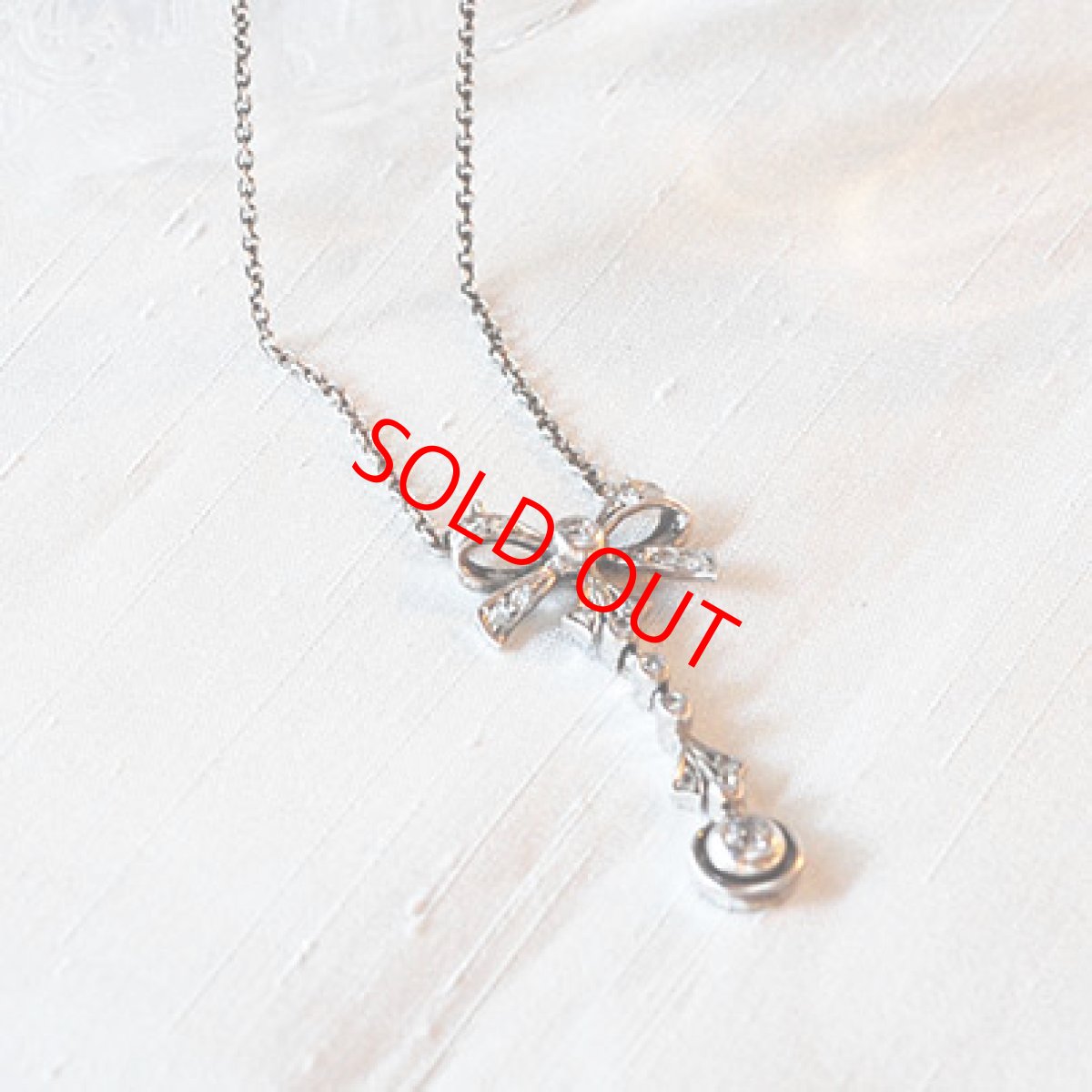 画像3: Sold プラチナ・ホワイトゴールド・.ダイヤモンド ペンダント   (3)