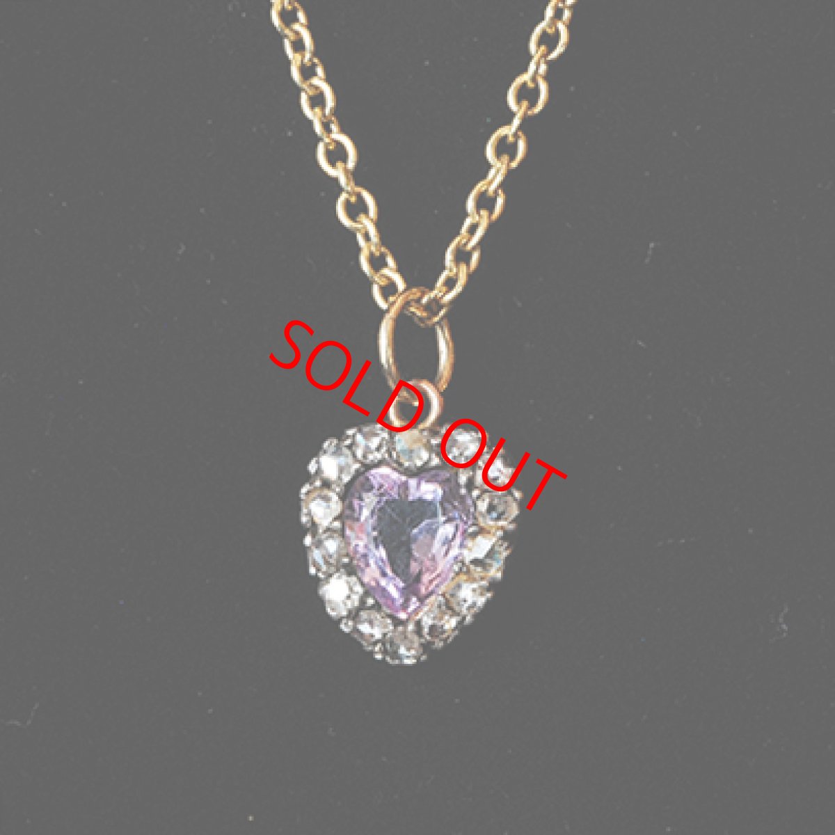 画像2: Sold ゴールド・シルバー・アメシスト・ダイヤモンドペンダント (2)