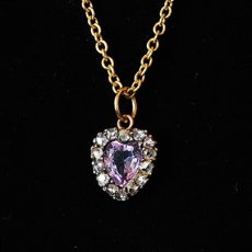 画像2: Sold ゴールド・シルバー・アメシスト・ダイヤモンドペンダント (2)