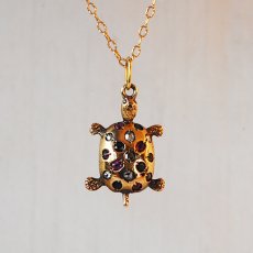 画像1: Sold ゴールド・ルビー・エメラルド・ダイヤモンドペンダント (1)