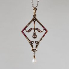 画像3: ゴールド・シルバー・ルビー・ダイヤモンドペンダント (3)