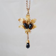 画像1: Sold ゴールド・ガーネットペンダント (1)