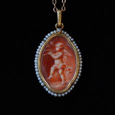 画像4: 18ct.パール マザーオブパール ミニアチュールペンダント (4)