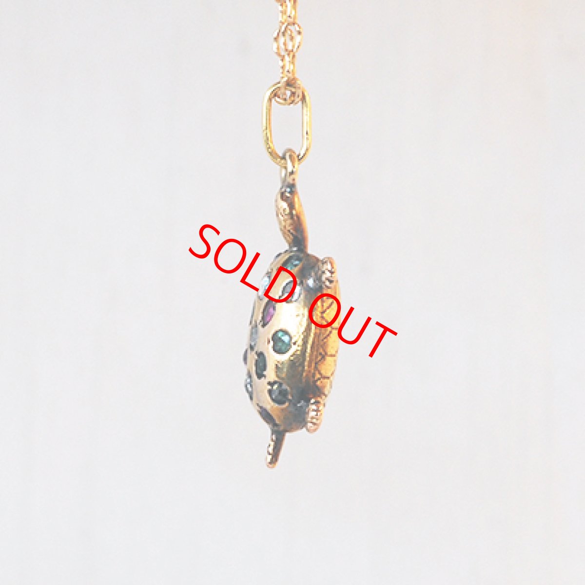 画像2: Sold ゴールド・ルビー・エメラルド・ダイヤモンドペンダント (2)