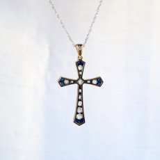 画像3: Sold ゴールド・ダイヤモンド・シセンティックサファイアペンダント (3)