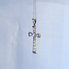 画像2: Sold ゴールド・ダイヤモンド・シセンティックサファイアペンダント (2)