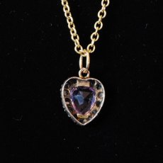 画像3: Sold ゴールド・シルバー・アメシスト・ダイヤモンドペンダント (3)