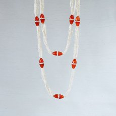 画像1: 18ct.パール・ロッククリスタル・コーネリアンネックレス (1)