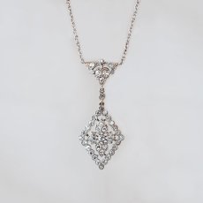 画像1: プラチナ・ダイヤモンドペンダント (1)