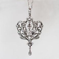 画像1: ゴールド・シルバー・ダイヤモンドペンダント (1)