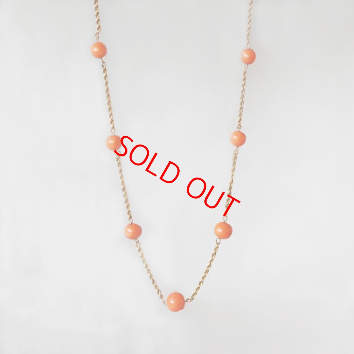 画像1: 15ct・コーラルネックレス (1)
